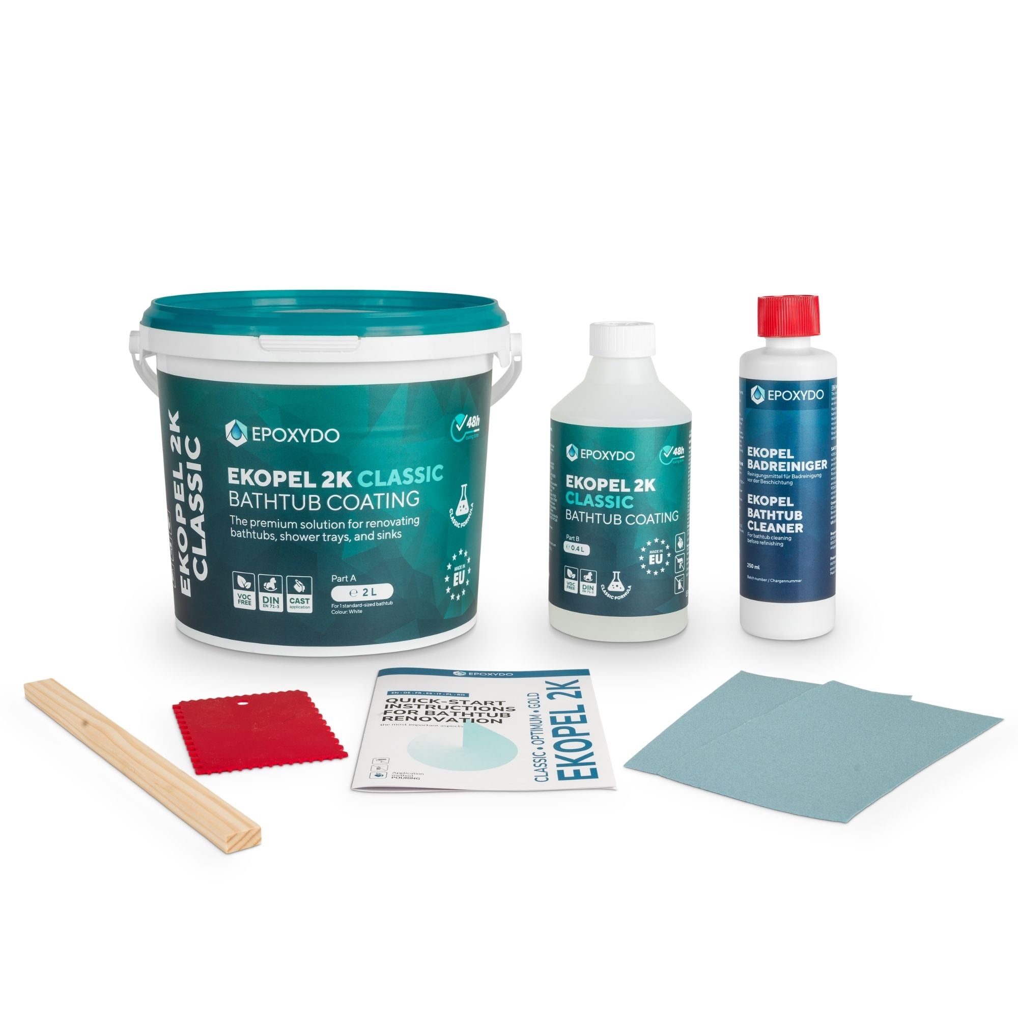EKOPEL 2K-CLASSIC Bathtub coating. Odourless. Curing time 48h. 